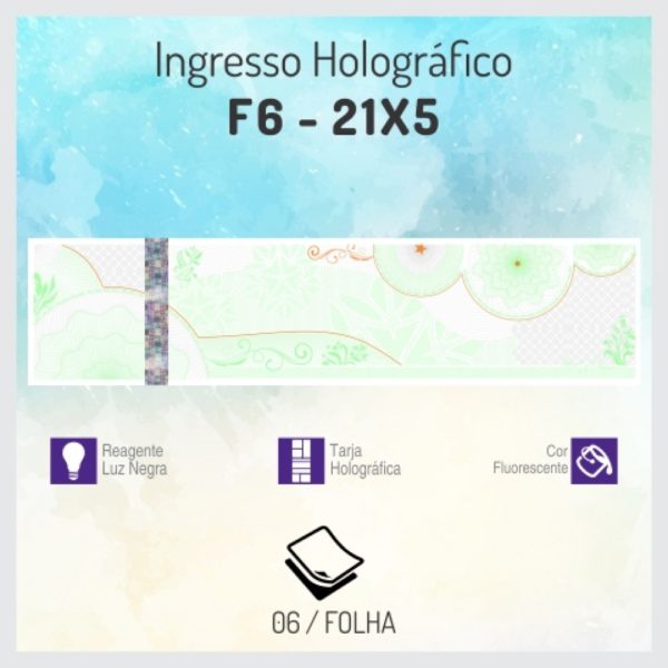 Ingressos personalizado grande