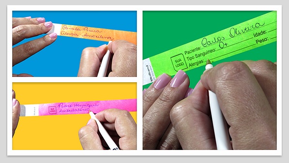 ulseira Hospitalar em Tyvek ulseira Hospitalar em Tyvek