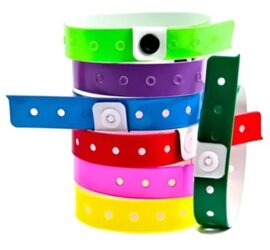Pulseira vinil com botão